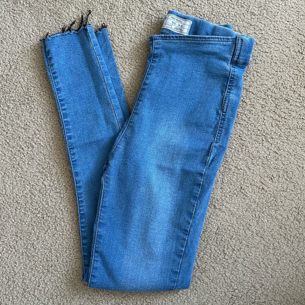 Free People Blue Jeggings